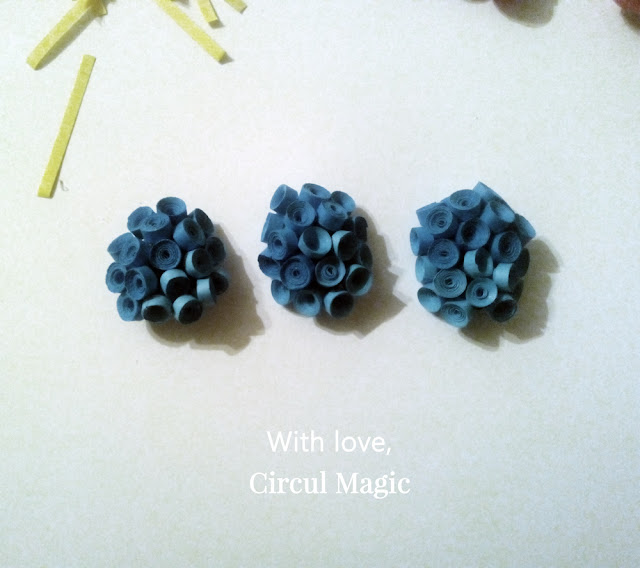 Circul Magic Flori quilling de muscari realizate din hartie