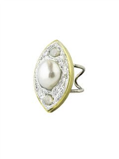  Beth Orduña White Pearl and Labradorite Ring