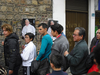 Latinos on the rise: A photo portrait of Pope Francis for sale on the streets of Bogotá during Holy Week