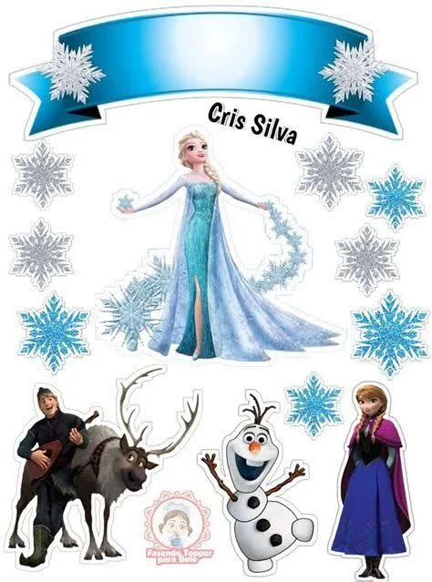 Frozen: Free Printable Cake Toppers.