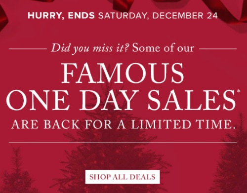 Hudson's Bay Famous One Day Sales are Back!