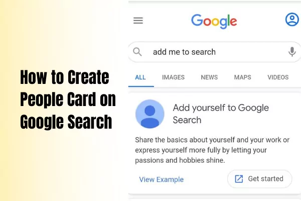 People Card on Google Search : How to create