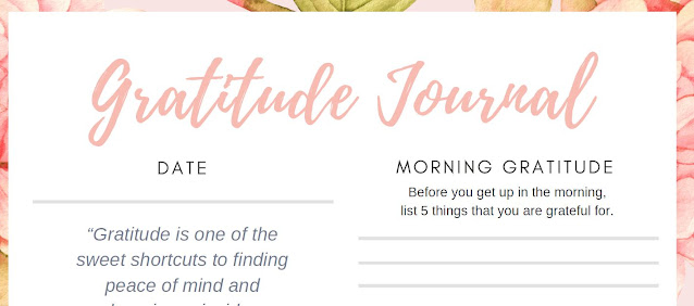 Example of Free Gratitude Journal