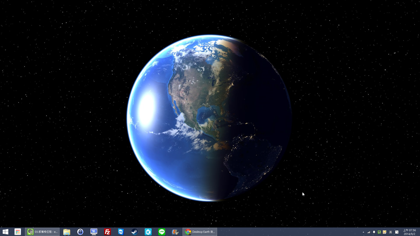 Desktopearth 3 從工作桌面打開宇宙之窗眺望地球變化