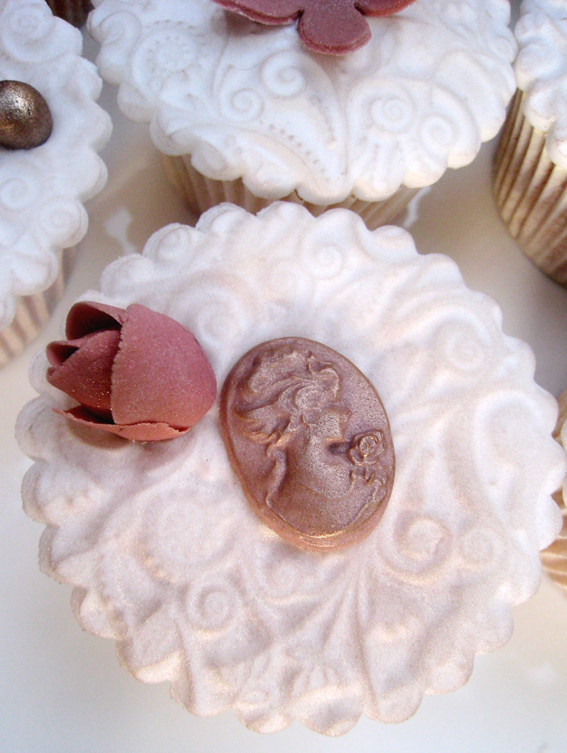 French Vintage Wedding Cupcakes Posted by Candice Courtney at 711 AM