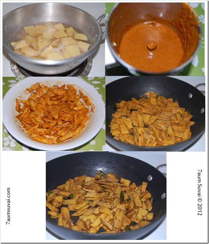 Senaikkizhangu masala fry Process