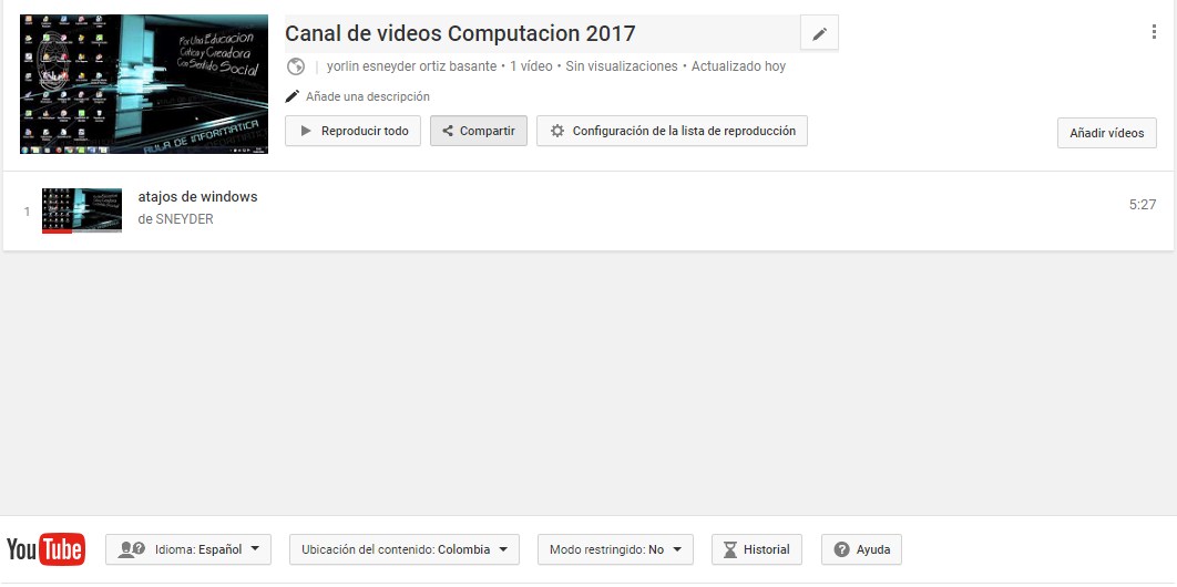  Canal de videos Youtobe