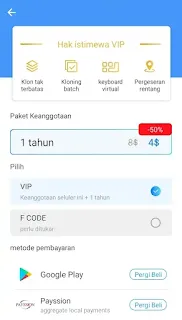 Aplikasi Klon dengan Fitur Kamuflase dan Virtual Privasi