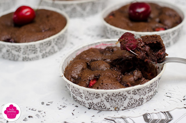 Fondants au chocolat et aux cerises