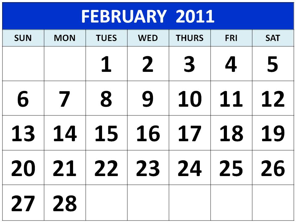 february 2011 calendar for kids. february 2011 calendar