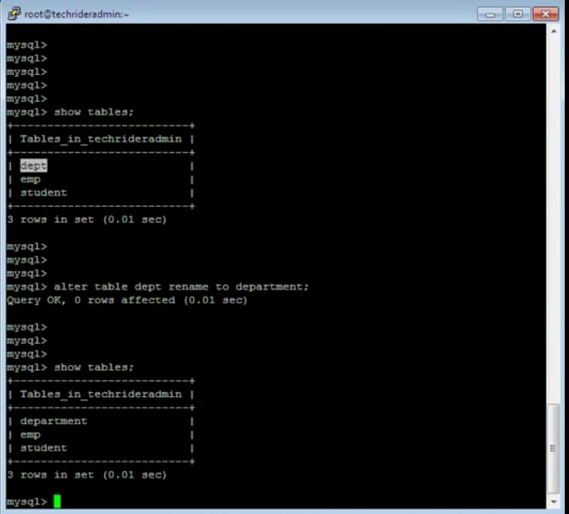 Alter table in sql