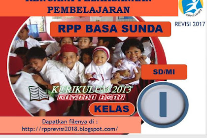 RPP Bahasa Sunda Kelas 1 SD/MI Kurikulum 2013 Revisi 2017