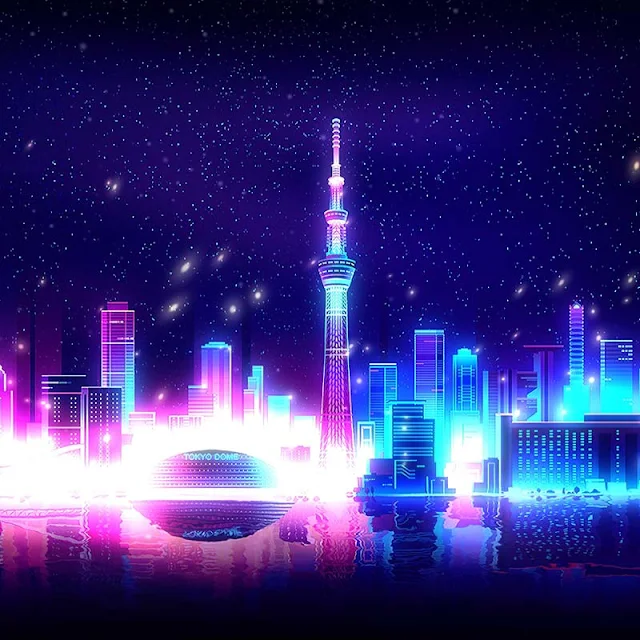 Neon City - Tokyo Dome Wallpaper Engine