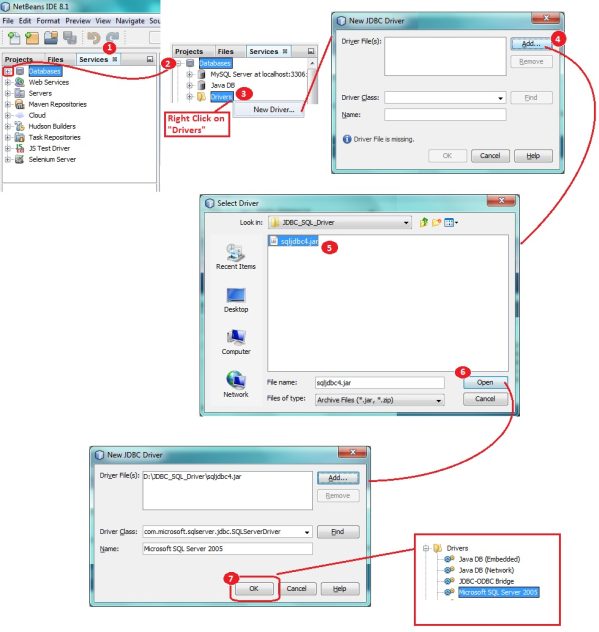 sqljdbc driver with Netbeans