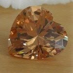 Loose Cubic zirconia Champagne heart shape stones China Supplier