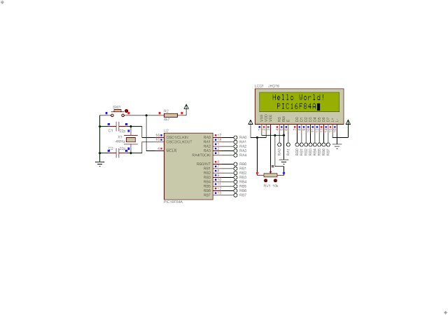 PIC16F84A And Simple Character LCD Interfacing In 8-Bit Mode Using MPLABX XC8