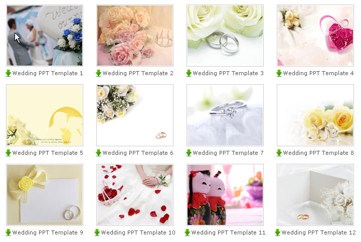 Here are also some Free PowerPoint Wedding Templates