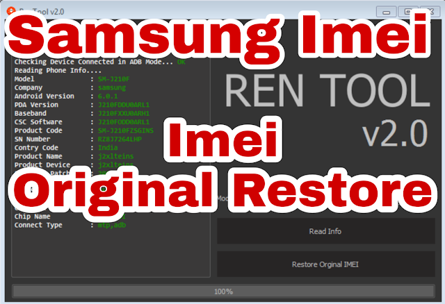 Ren Tool samsung imei Restore Full Crack 2.0 Download Free 2019