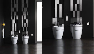 Black and Withe Bathroom Design Interior