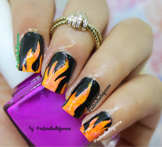 fire nail art