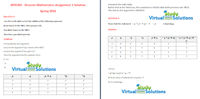 MTH202 Assignment No 1 Solution Sample Preview Spring 2018