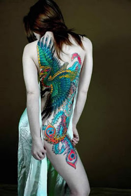 Japanese Pheonix Tattoo Design