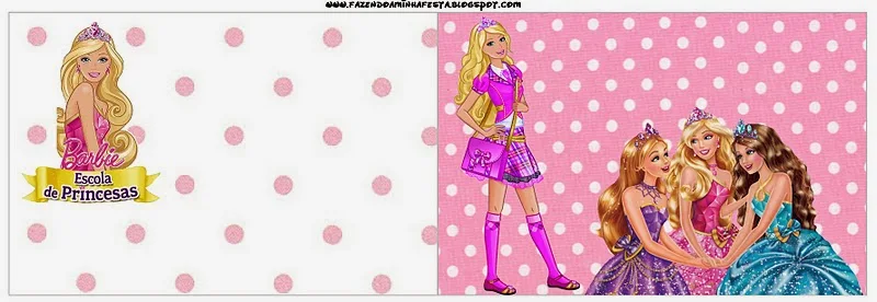 Barbie Princess School Food Toppers or Flags.