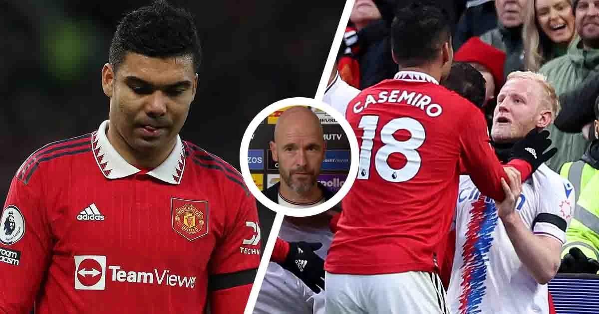 'I'm unhappy with the inconsistent refereeing': Ten Hag reacts to Casemiro's red card against Crystal Palace
