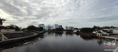 Kuching City viewed from Darul Hana Bridge (Golden Bridge)