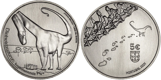 Portugal 5 euro 2021 - Dinheirosaurus Lourinhanensis