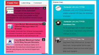 Cara Membuat Widget Popular Post Warna Warni