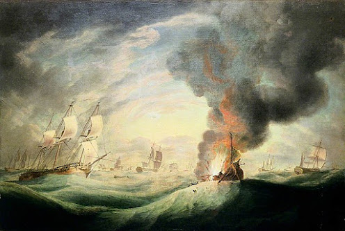 Imagen: El HMS Ramilles terminará hundido dos años después el 16 de septiembre de 1782, después de un huracán.