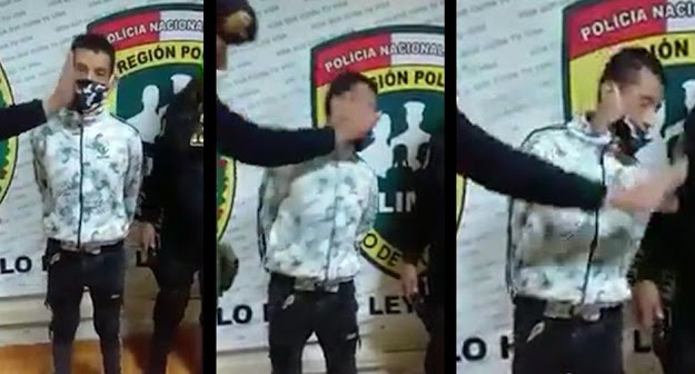 Policía cachetea dos veces a detenido en la comisaría | VIDEO