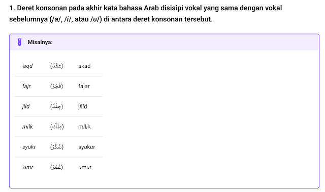 serapan bahasa arab