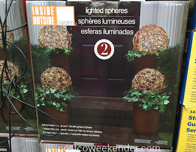 Add light and decor with Inside Outside Garden Lighted LED Spheres