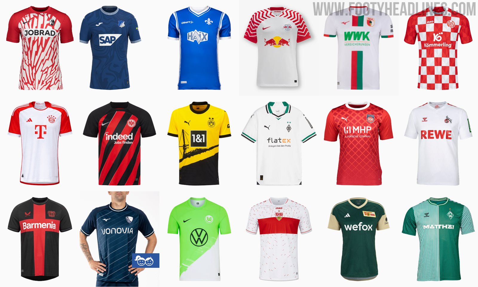 All the new Bundesliga jerseys for the 2023/24 season