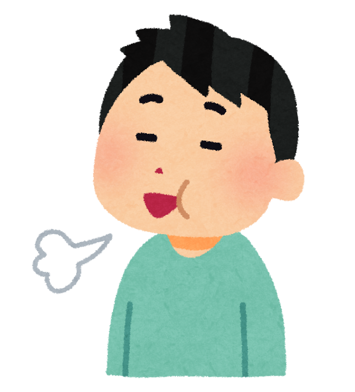 ゲップをする患者のイラスト 健康診断 かわいいフリー素材集 いらすとや