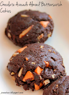 Chocolate Avocado Almond Butterscotch Cookies from Jo and Sue  