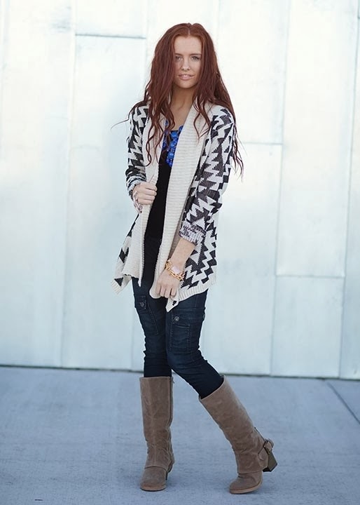 Aztec Sweater Leggings and Boots