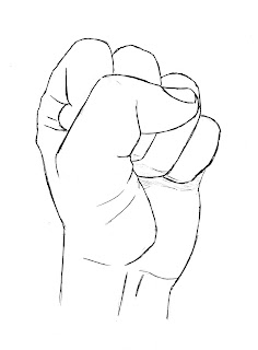 draw hand clenched fist finished