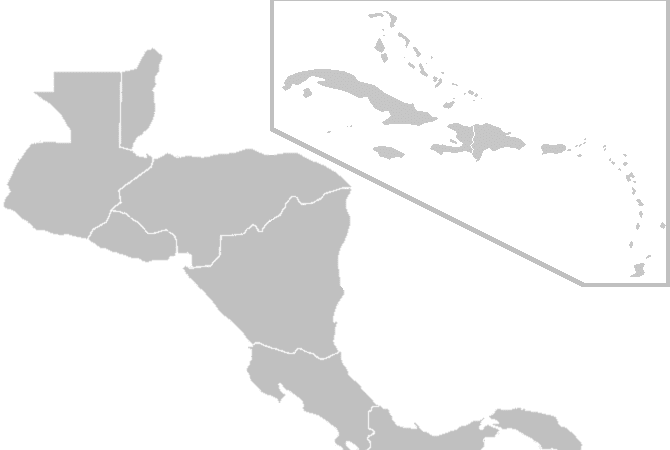 Blank Map of Central America
