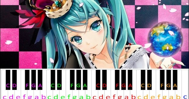 World Is Mine By Hatsune Miku Piano Letter Notes