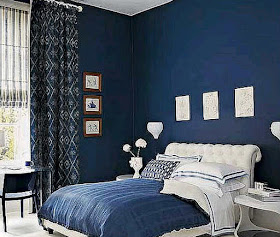 Dark blue bedroom ideas