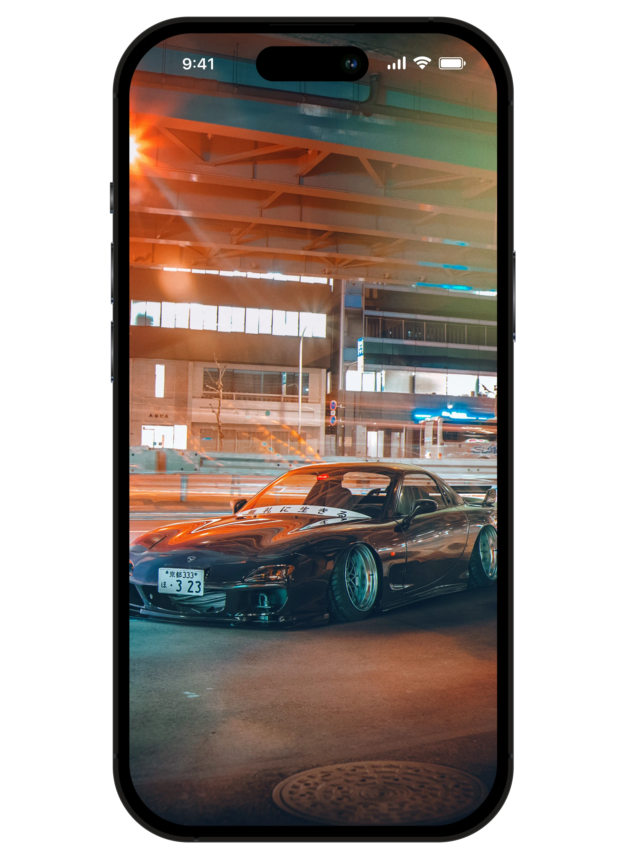 Back To The Future Mazda Rx7 Moon Digital Art 4k S... iPhone Wallpapers  Free Download