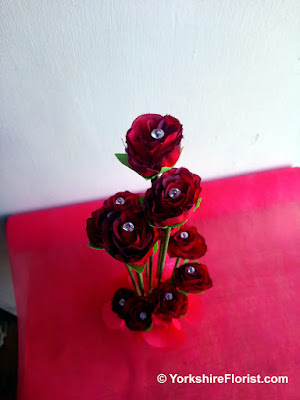  stairway to love - diamante red roses