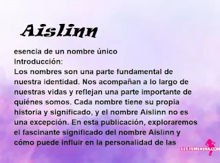 significado del nombre Aislinn