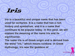 meaning of the name "Iris"