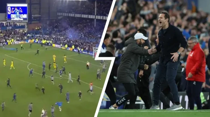 Fans Invade Pitch As, Everton Beat Crystal Palace To Avoid Relegation