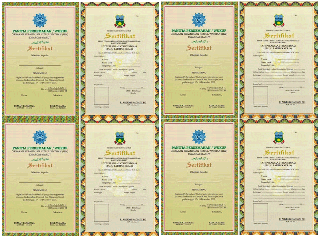 Aplikasi Untuk Membuat Sertifikat dan Piagam  Penghargaan Siswa di Sekolah Dengan Excel