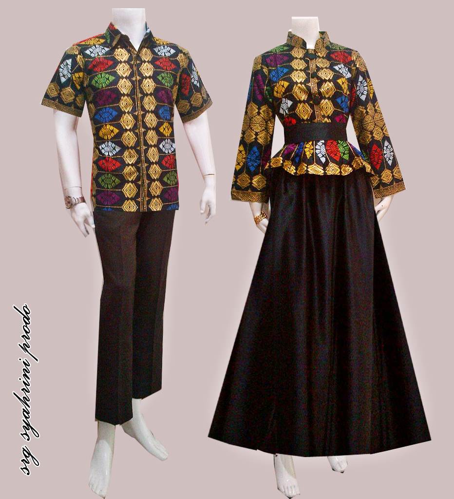  Baju  Sarimbit  Gamis Batik  Syahrini Prodo Batik  Bagoes Solo